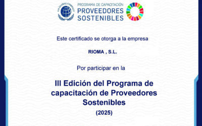 Sustainable Supplier Program Certificate